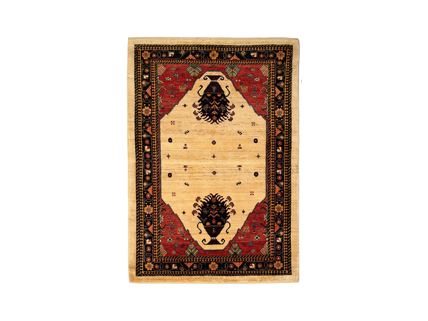 Tapis de laine 150x212 rouge Kashkuli