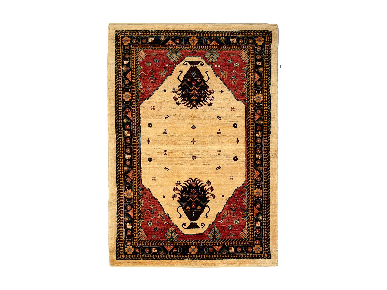 Tapis de laine 150x212 rouge Kashkuli