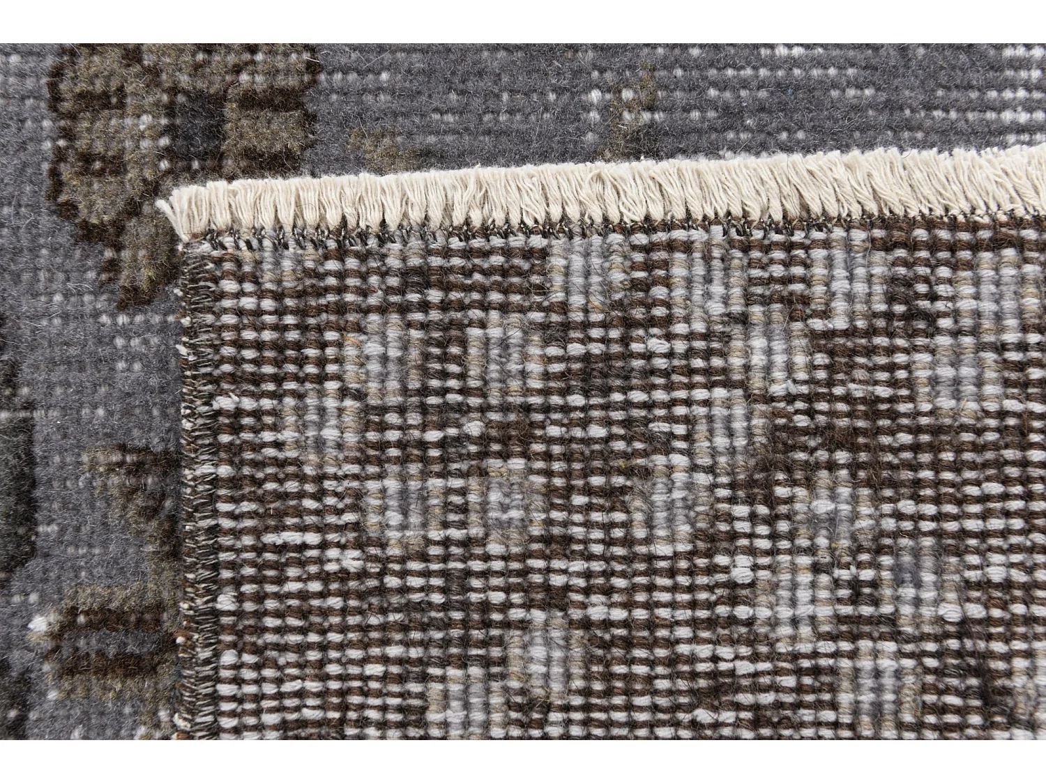 Tapis de laine 112x206 gris Ultra Vintage