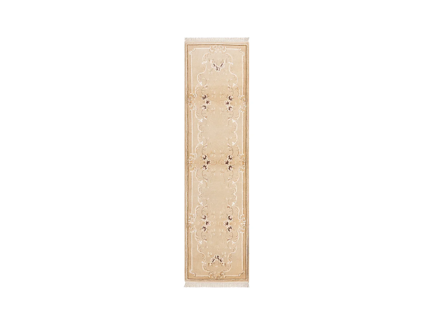 Tapis de couloir en laine 79x295 beige Darya