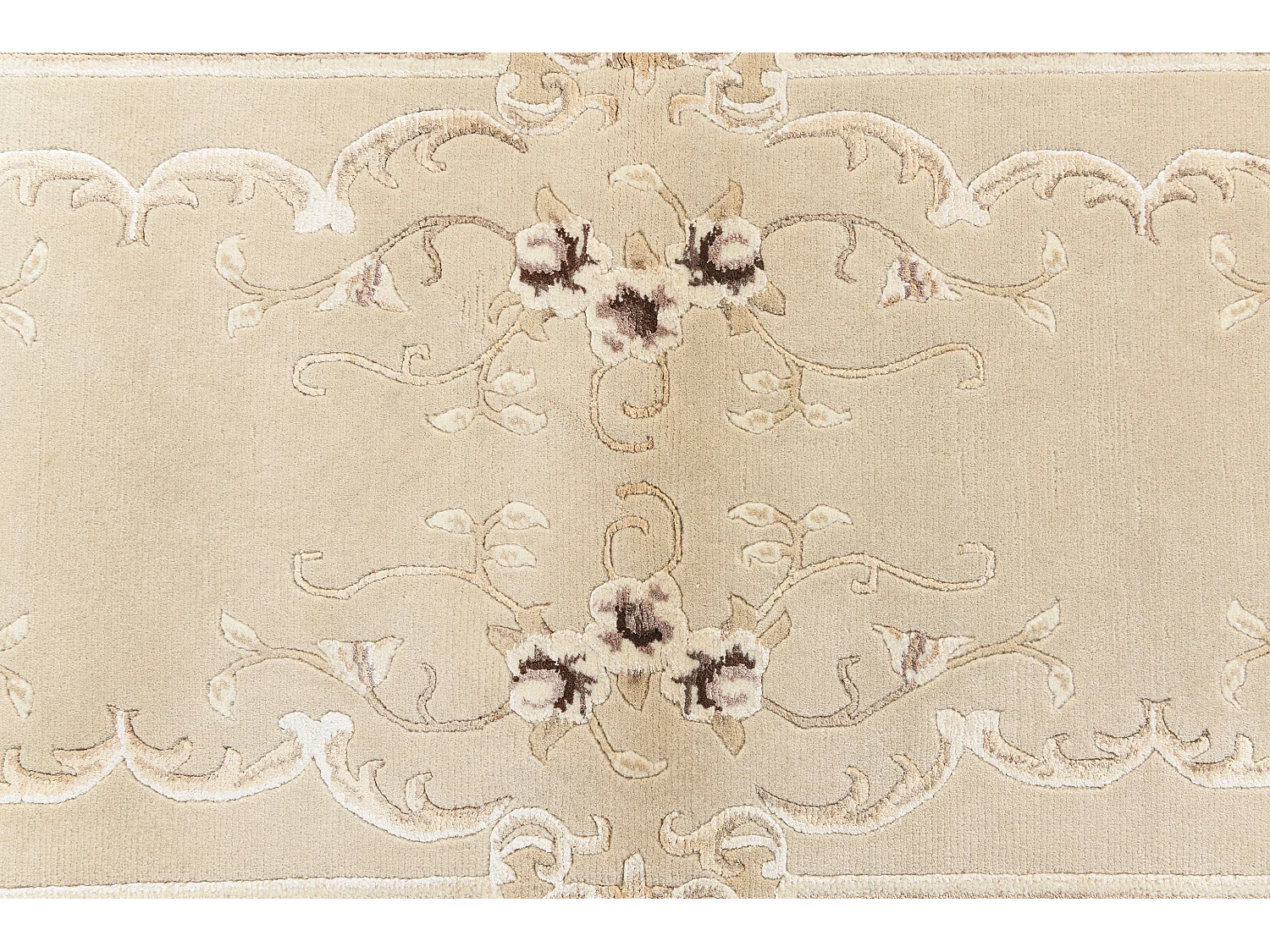 Tapis de couloir en laine 79x295 beige Darya