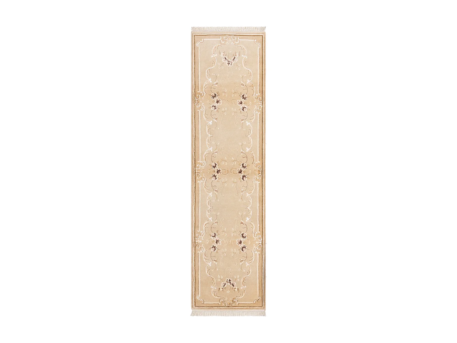 Tapis de couloir en laine 79x295 beige Darya