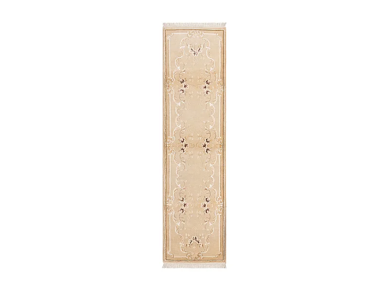 Tapis de couloir en laine 79x295 beige Darya