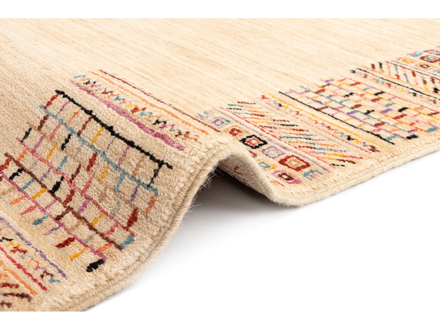 Tappeto in lana 94x156 beige Juma