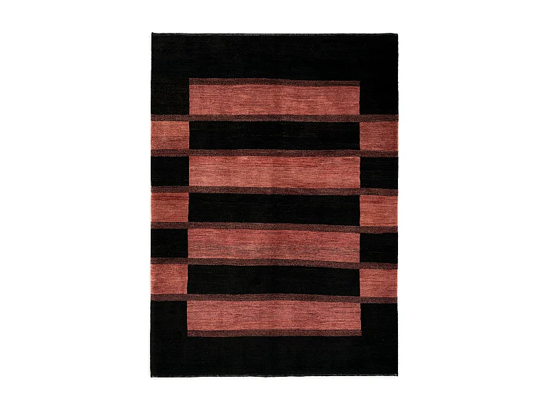 Wollteppich 172x235 Schwarz Juma