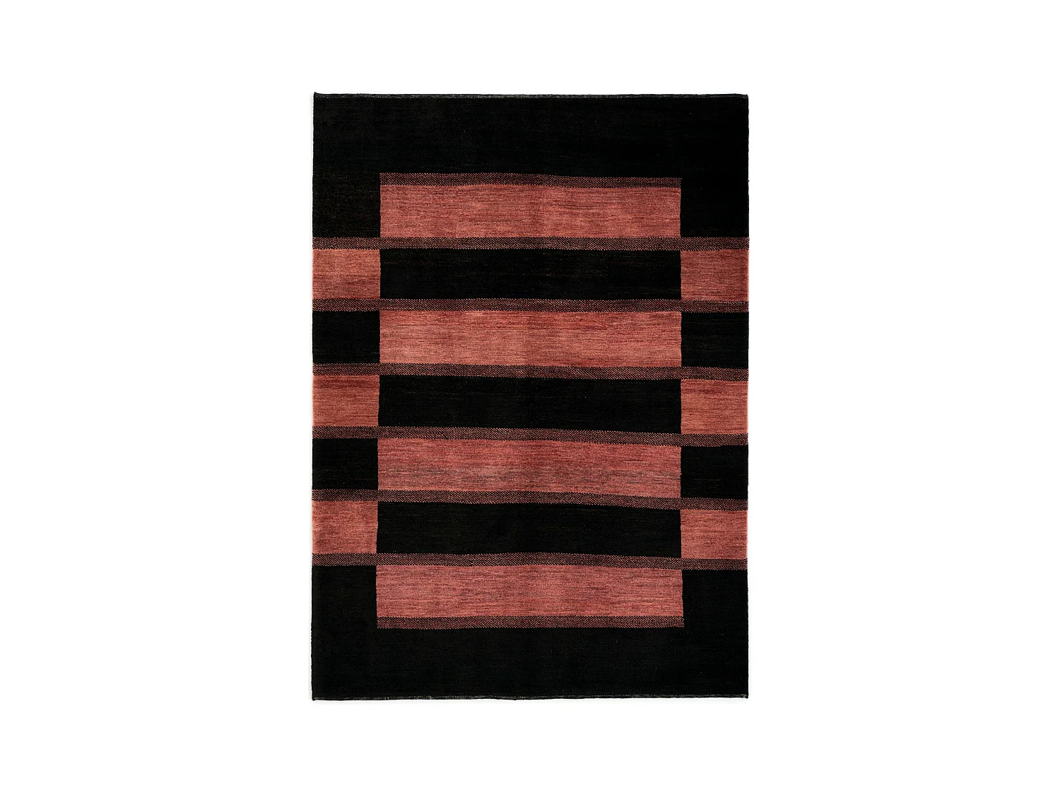 Tapis de laine 172x235 noir Juma