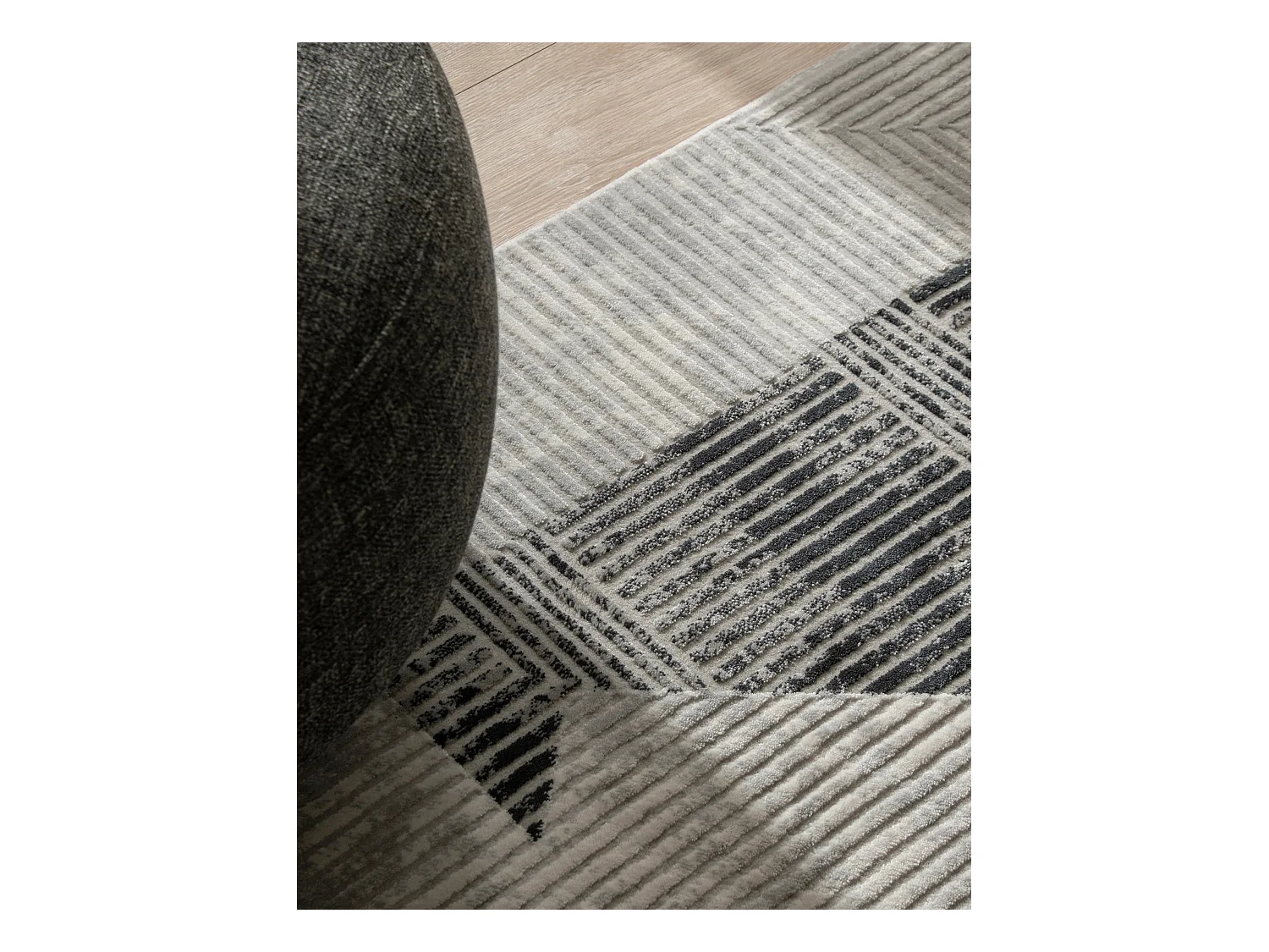 Tapijt 160x160 Lichtgrijs Davos Grecian