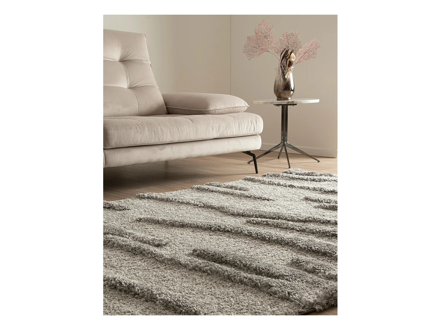 Hoogpolig tapijt 305x240 Grijs Thun Arbor