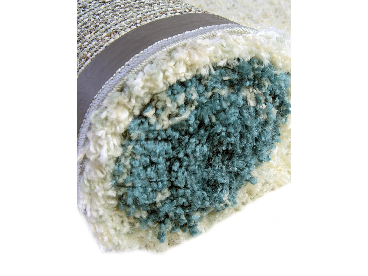 Tapis shaggy 62x120 beige - vert Lachen Haze