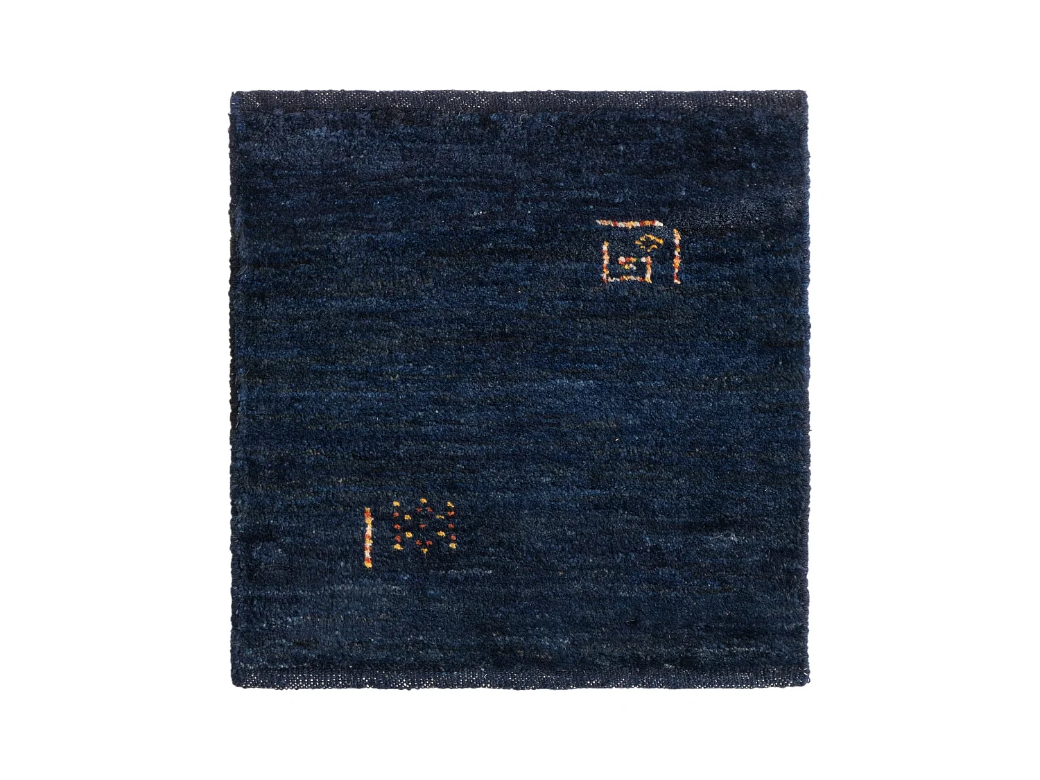 Wollteppich 45x50 Blau Gabbeh