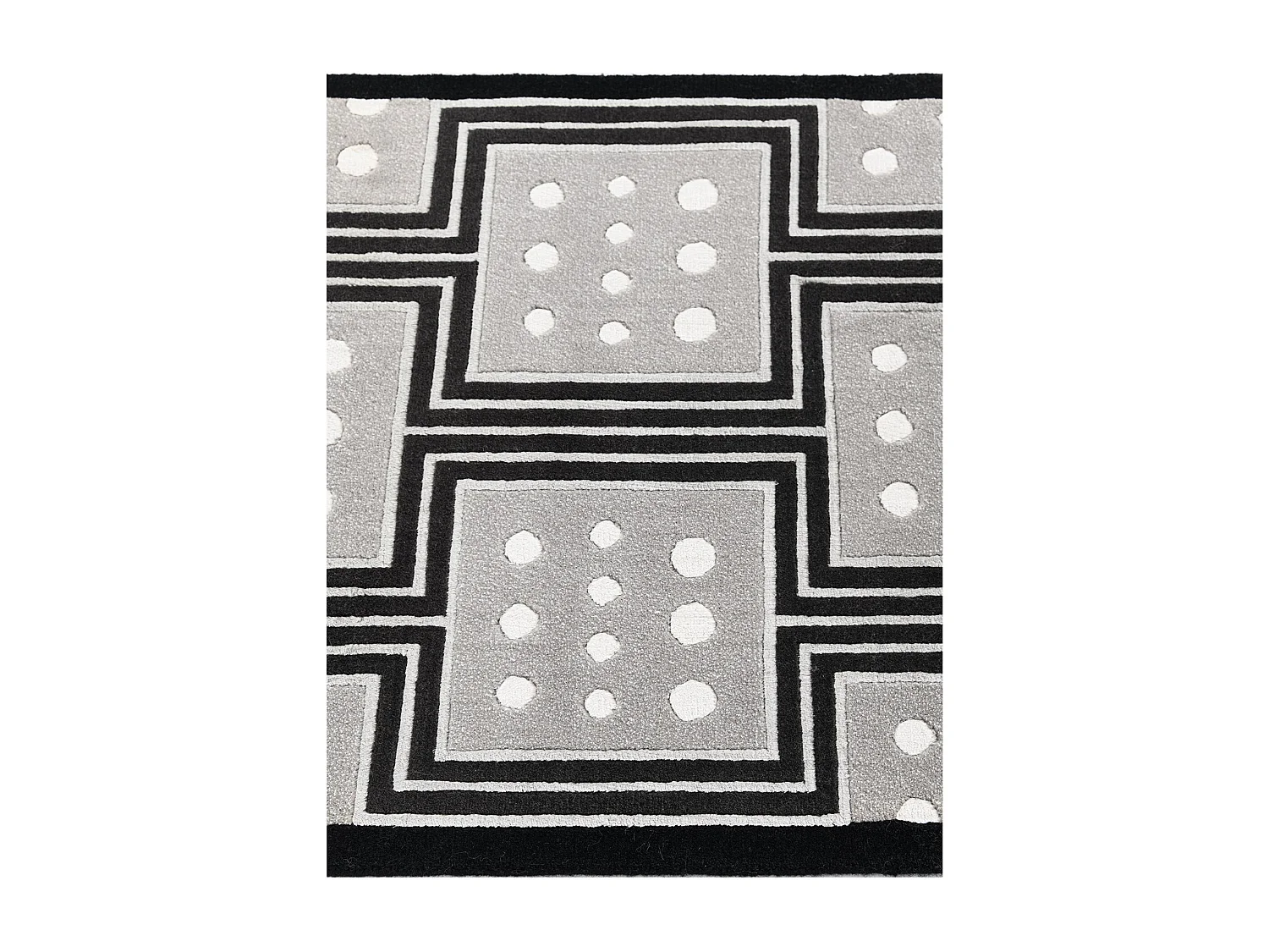 Tappeto per corridoio in lana 79x297 nero Darya