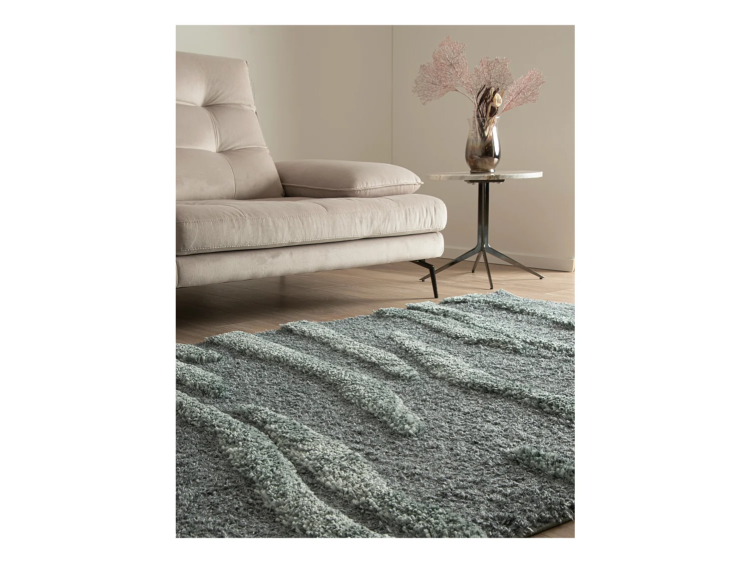 Hoogpolig tapijt 185x125 Blauw Thun Tribus