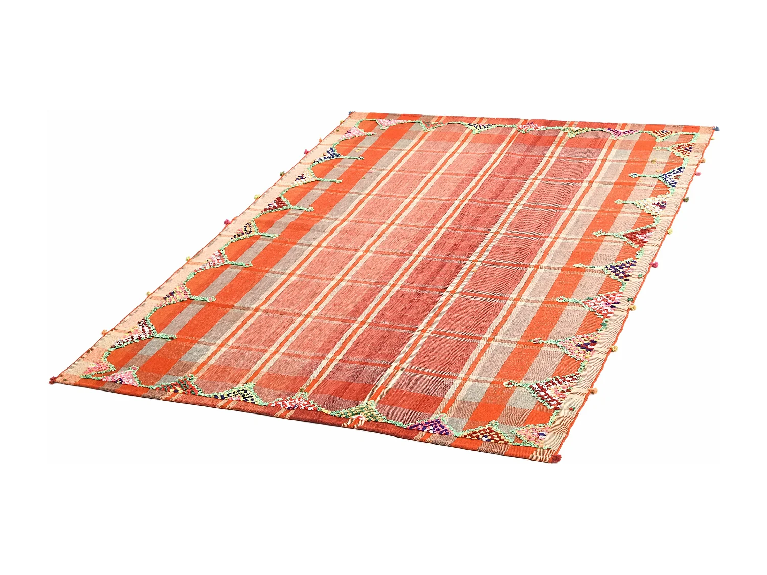 Wollteppich 150x204 Rot Jajim