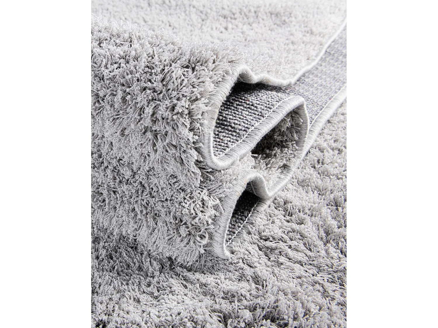 Hochflorteppich 185x185 Silber-Grau Luzern