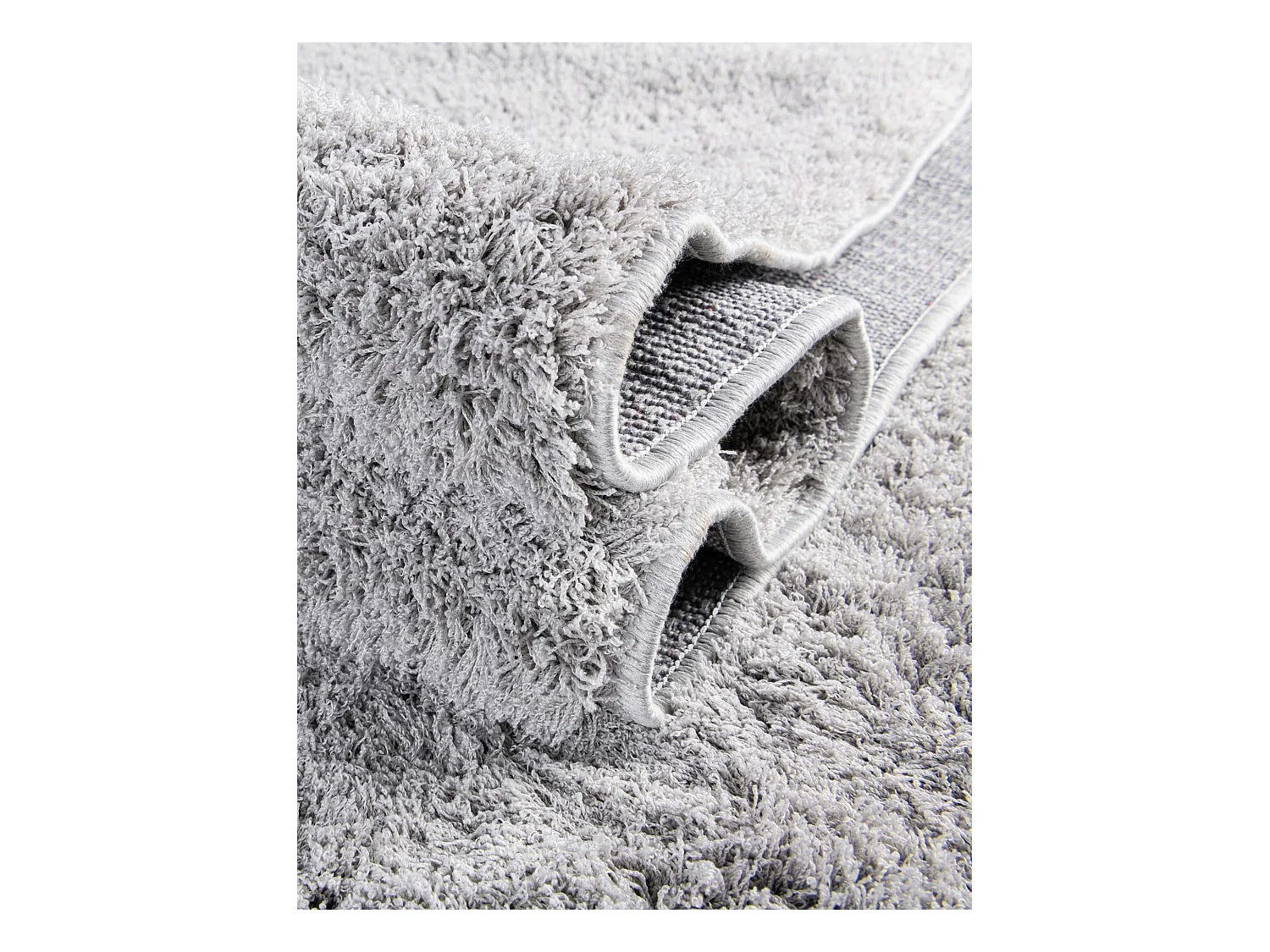 Hoogpolig tapijt 185x185 zilver-Grijs Luzern