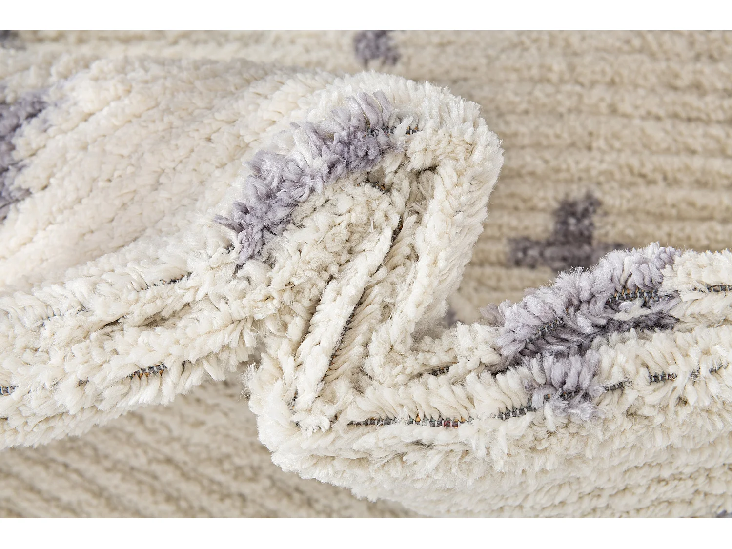 Hoogpolig tapijt 305x240 Beige Frauenfeld Rood