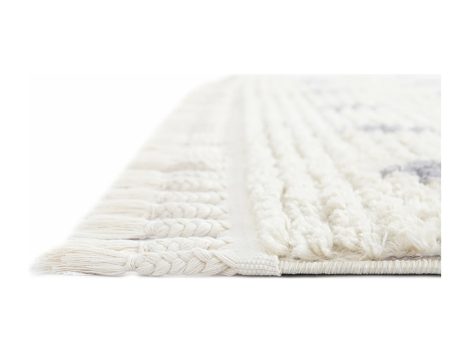 Hoogpolig tapijt 305x240 Beige Frauenfeld Rood