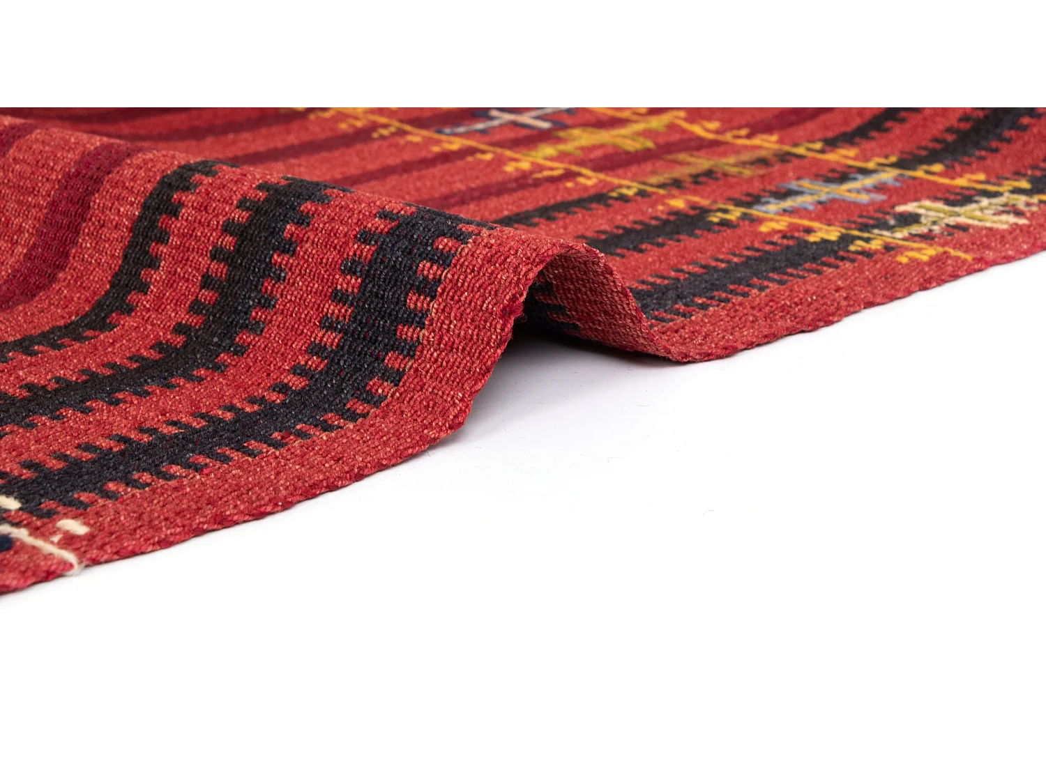 Wollteppich 164x345 Rot Jajim