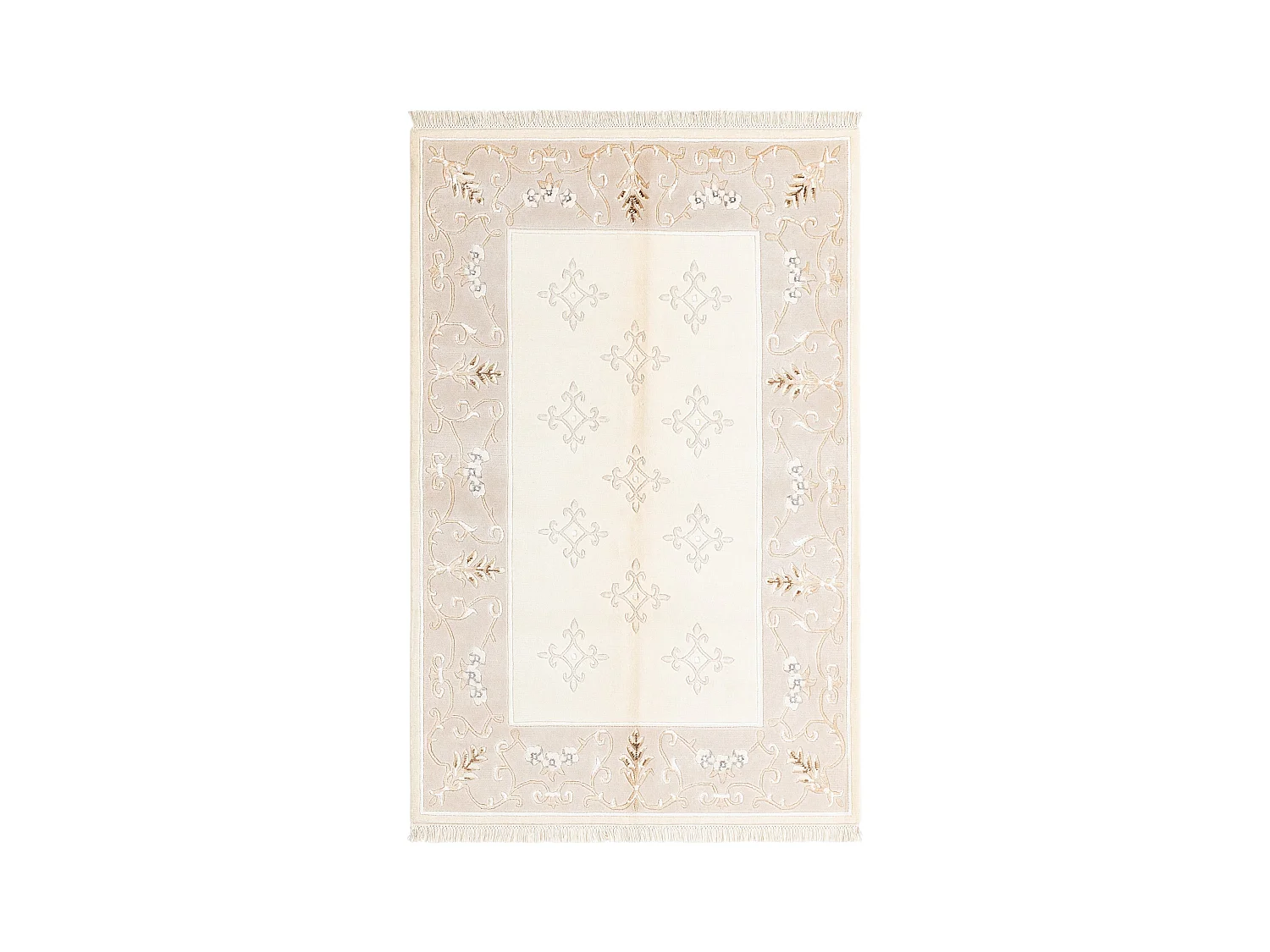 Tapis de laine 122x188 beige Darya