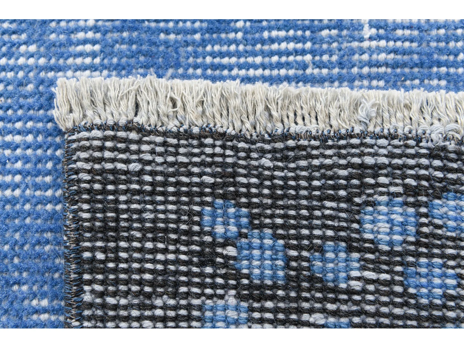 Tapis de laine 185x302 Bleu Ultra Vintage