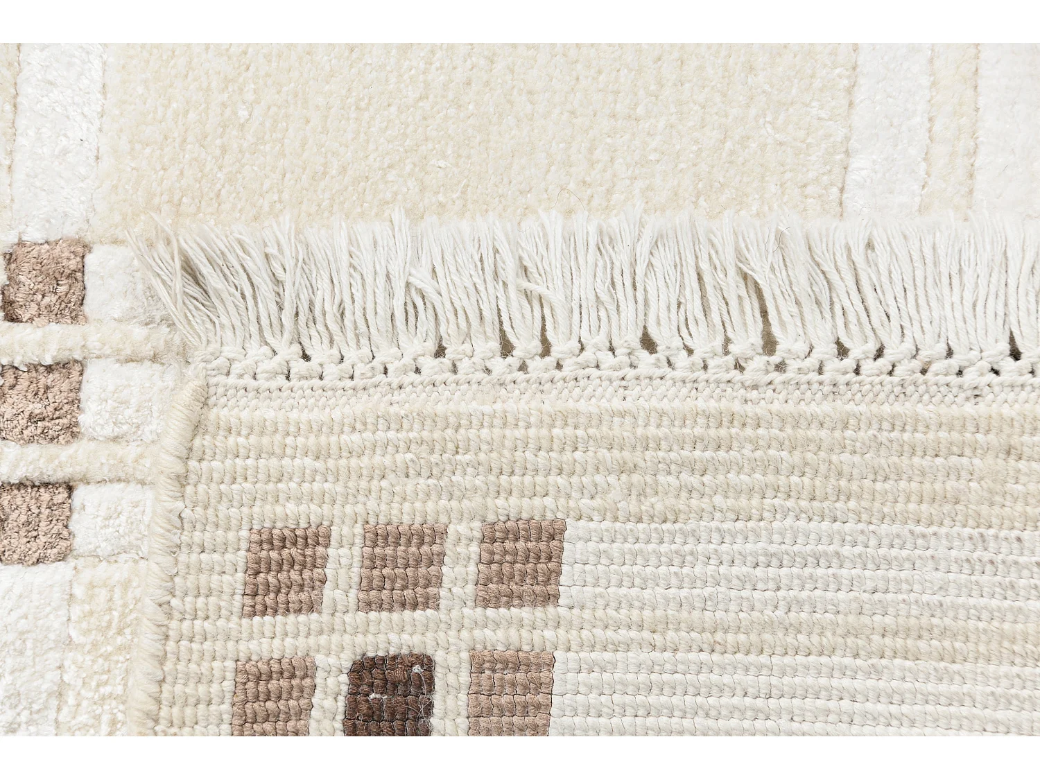 Tapis de couloir en laine 81x211 beige Darya