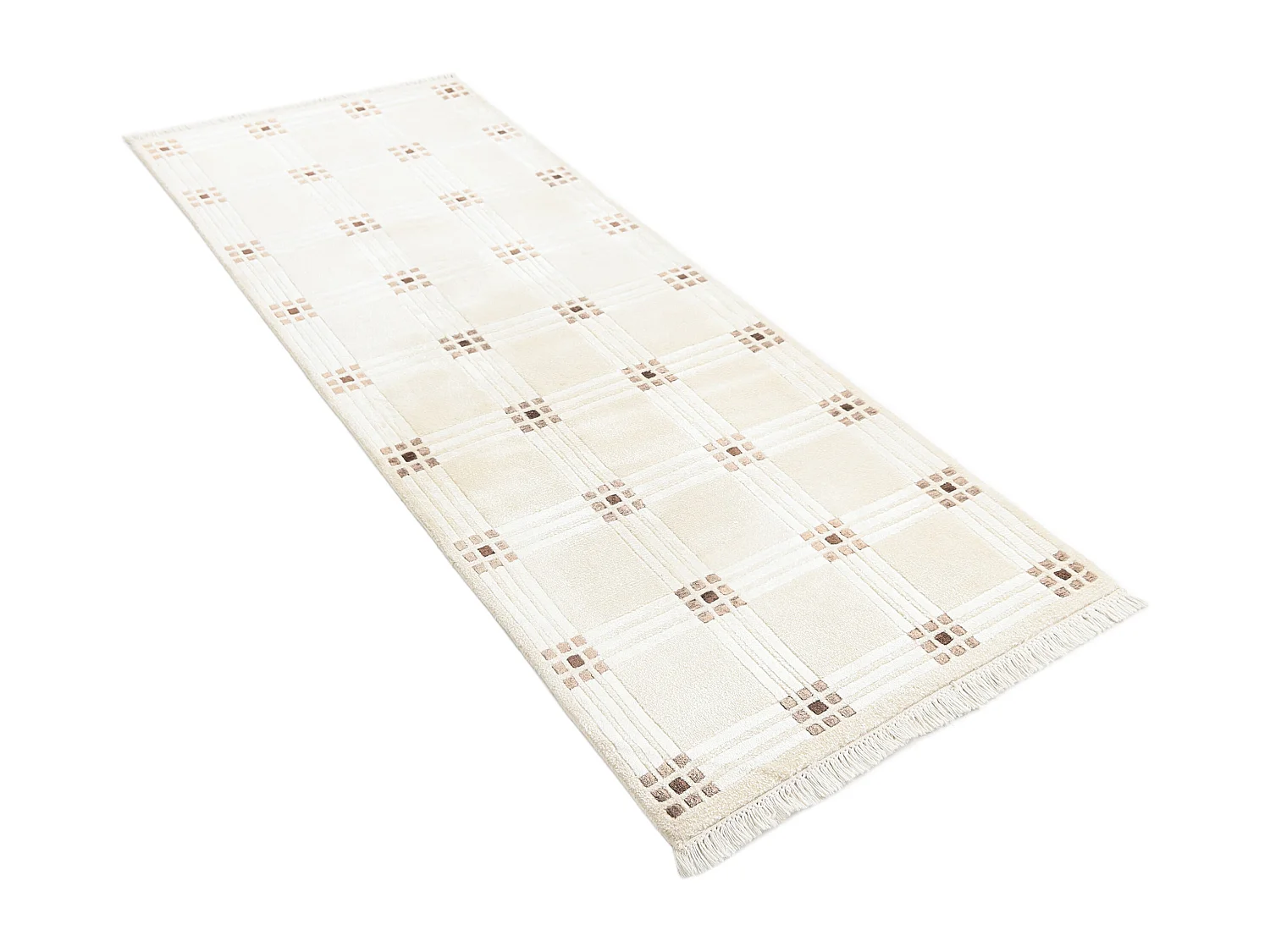 Tapis de couloir en laine 81x211 beige Darya