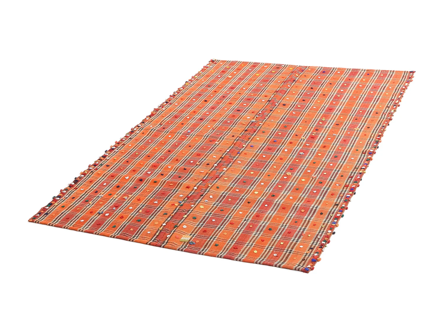 Tapis de laine 140x214 orange Jajim