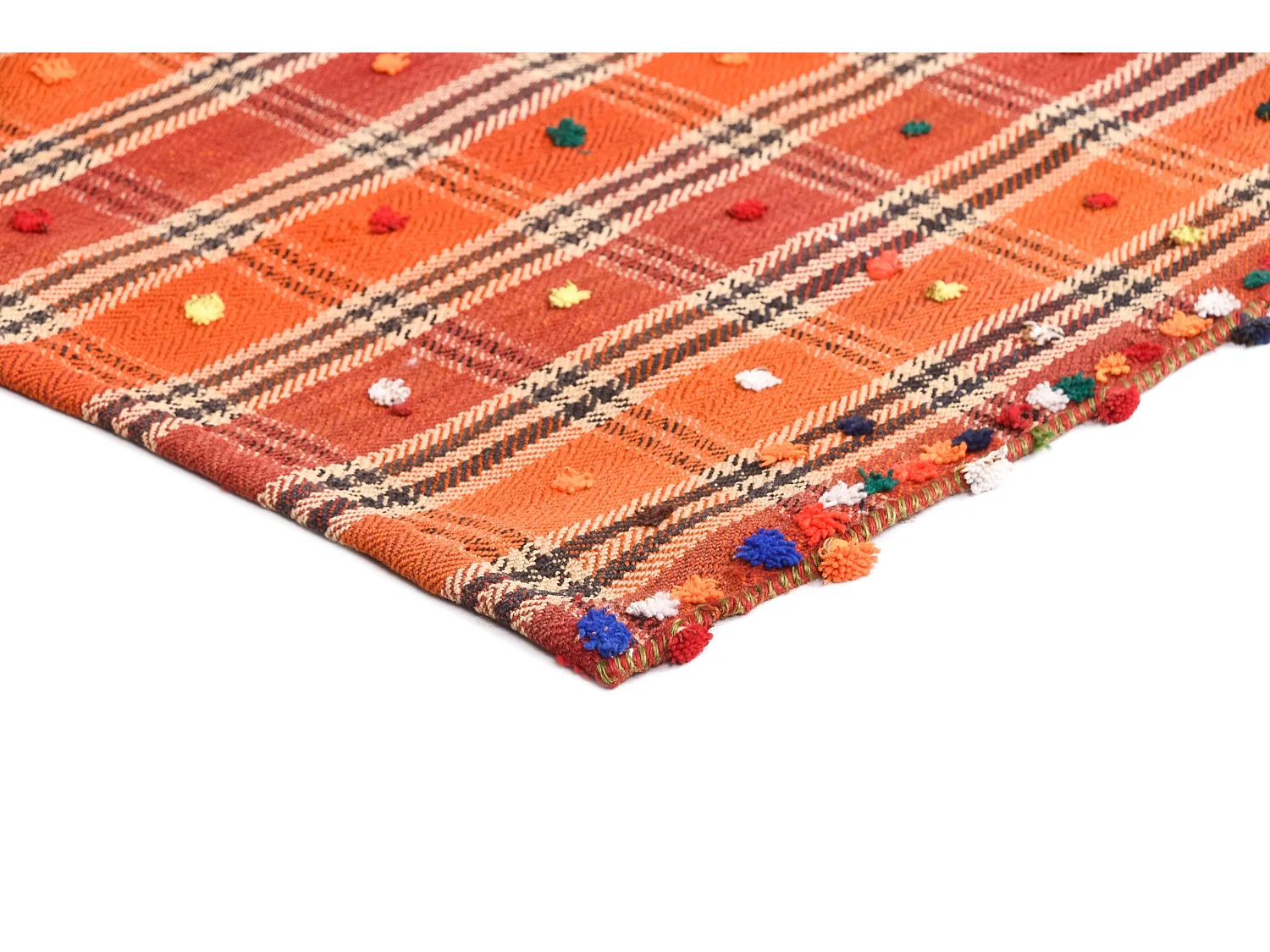 Tapis de laine 140x214 orange Jajim