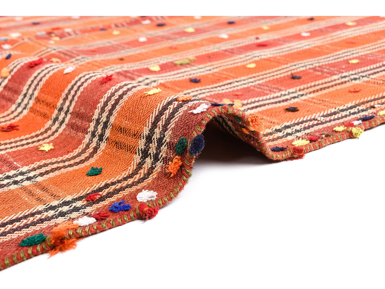 Tapis de laine 140x214 orange Jajim