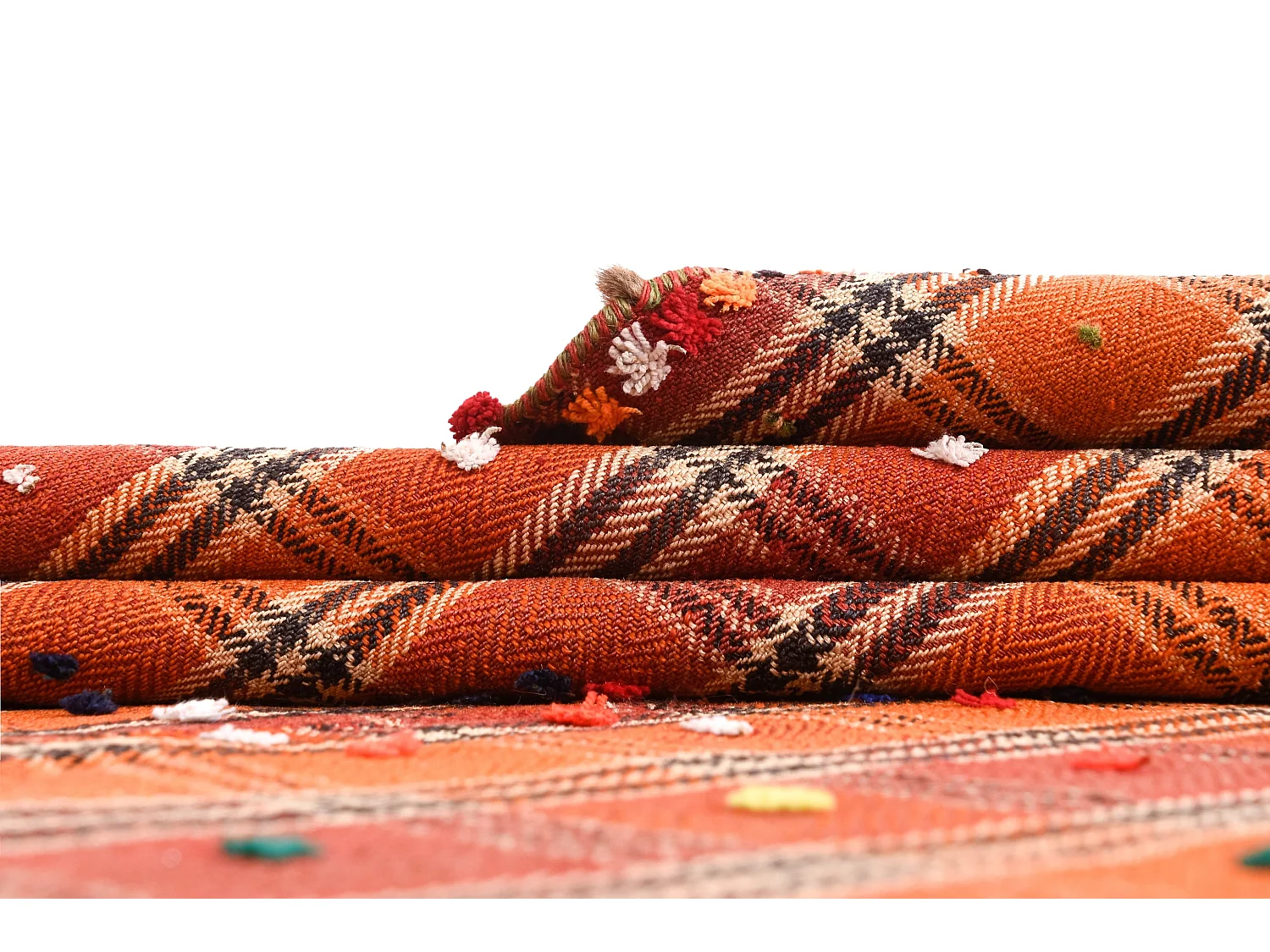 Tapis de laine 140x214 orange Jajim