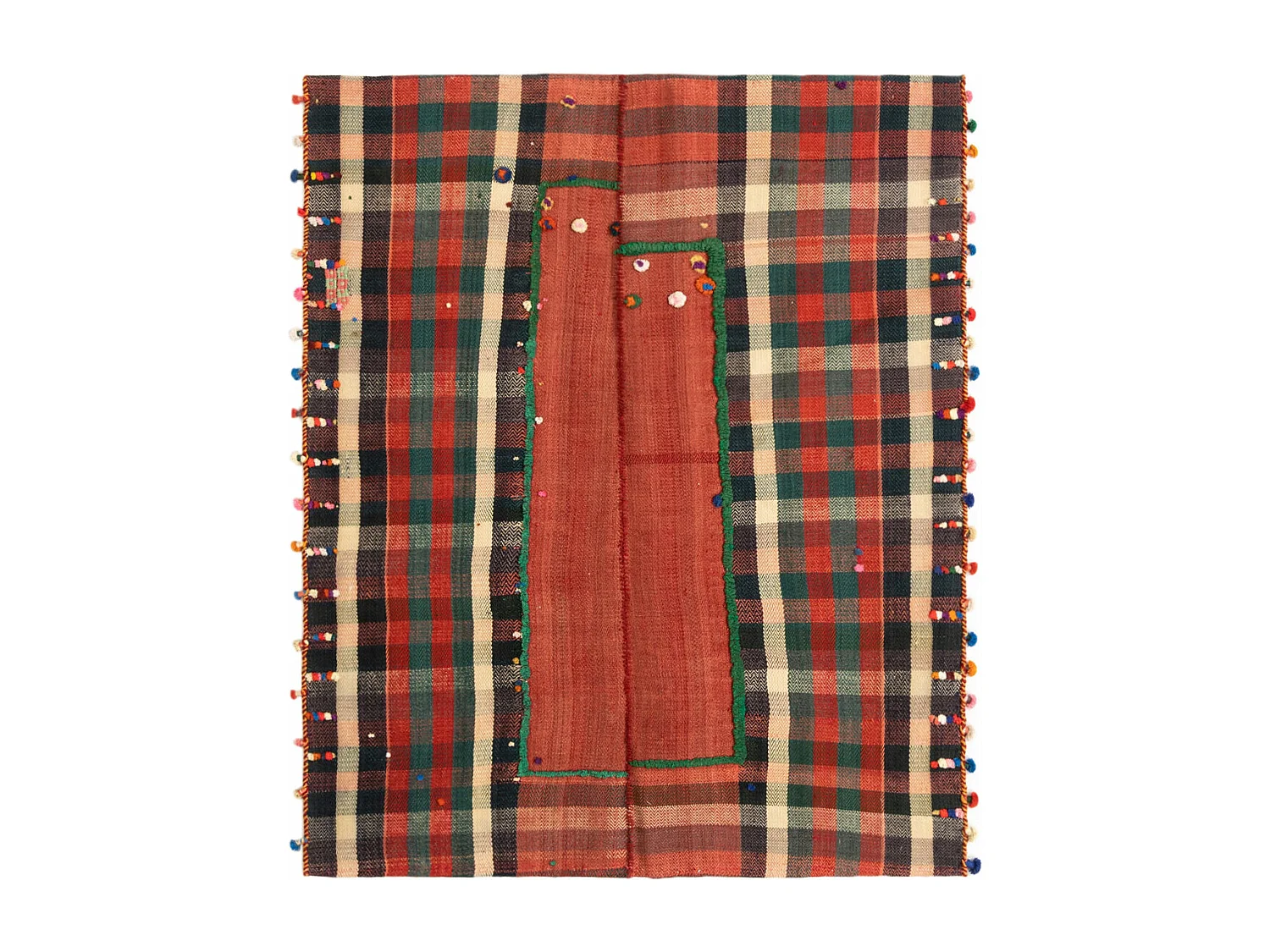 Wollteppich 121x150 Rot Jajim