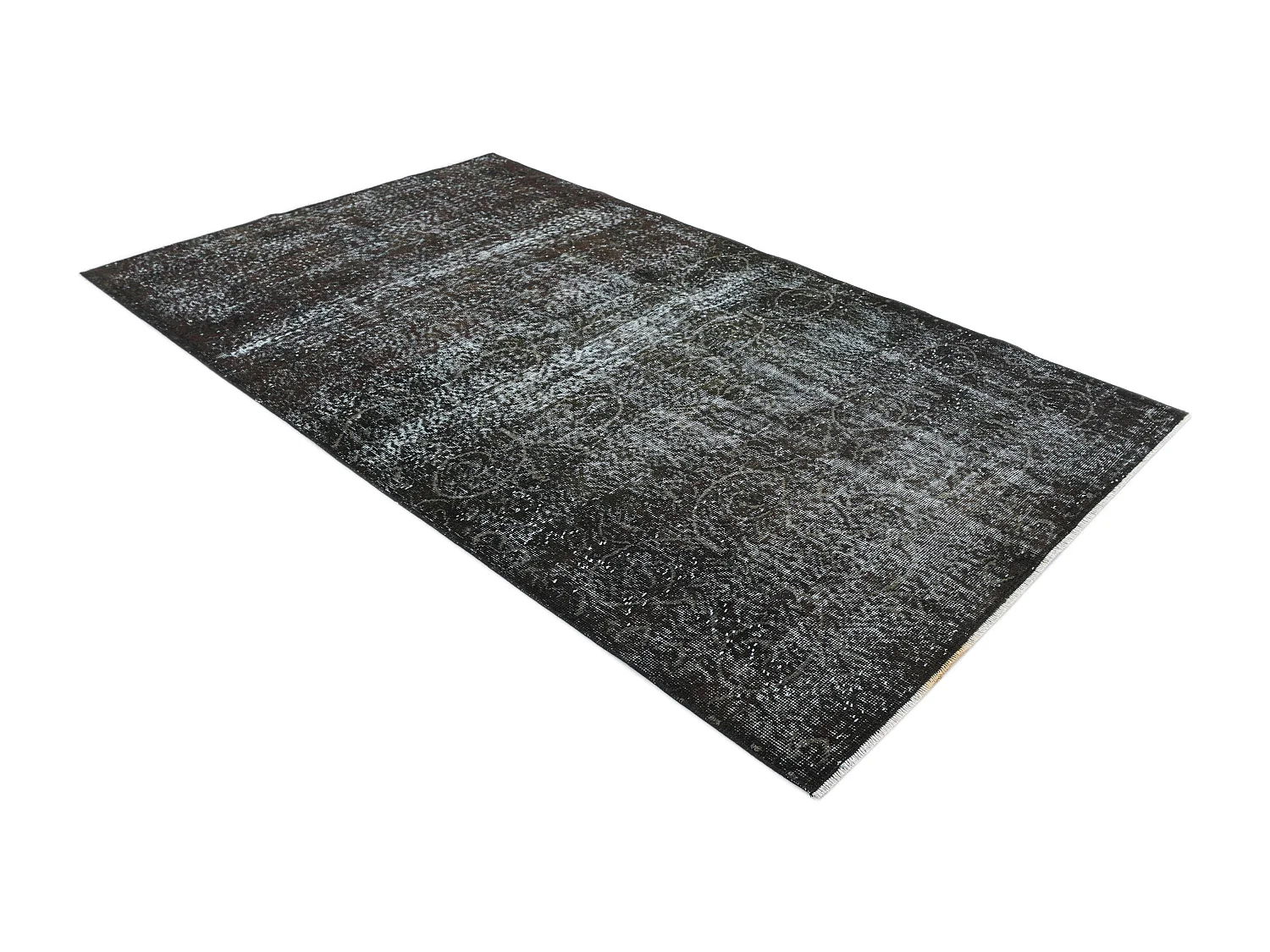 Tapis de laine 130x249 noir Ultra Vintage