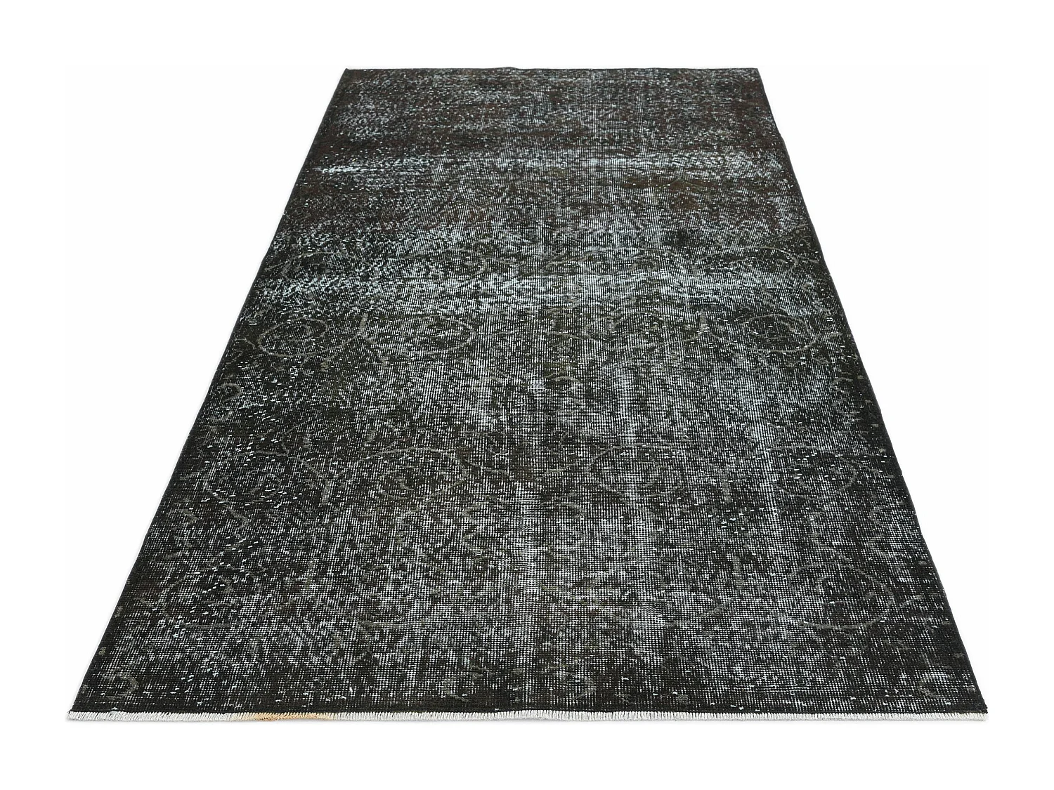 Tapis de laine 130x249 noir Ultra Vintage