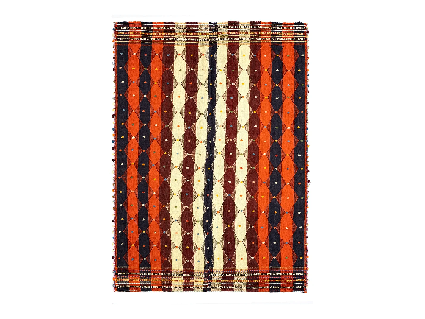 Tapis de laine 163x240 orange Jajim