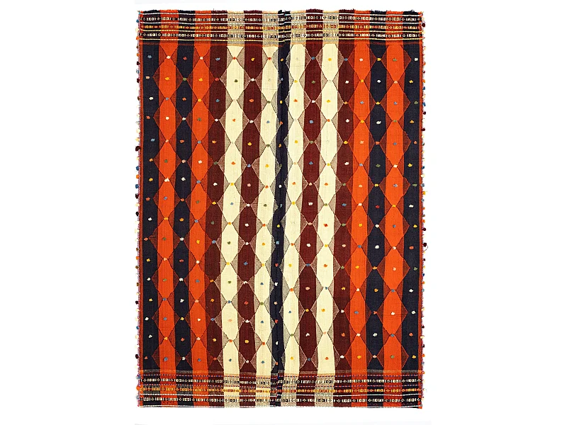 Tapis de laine 163x240 orange Jajim