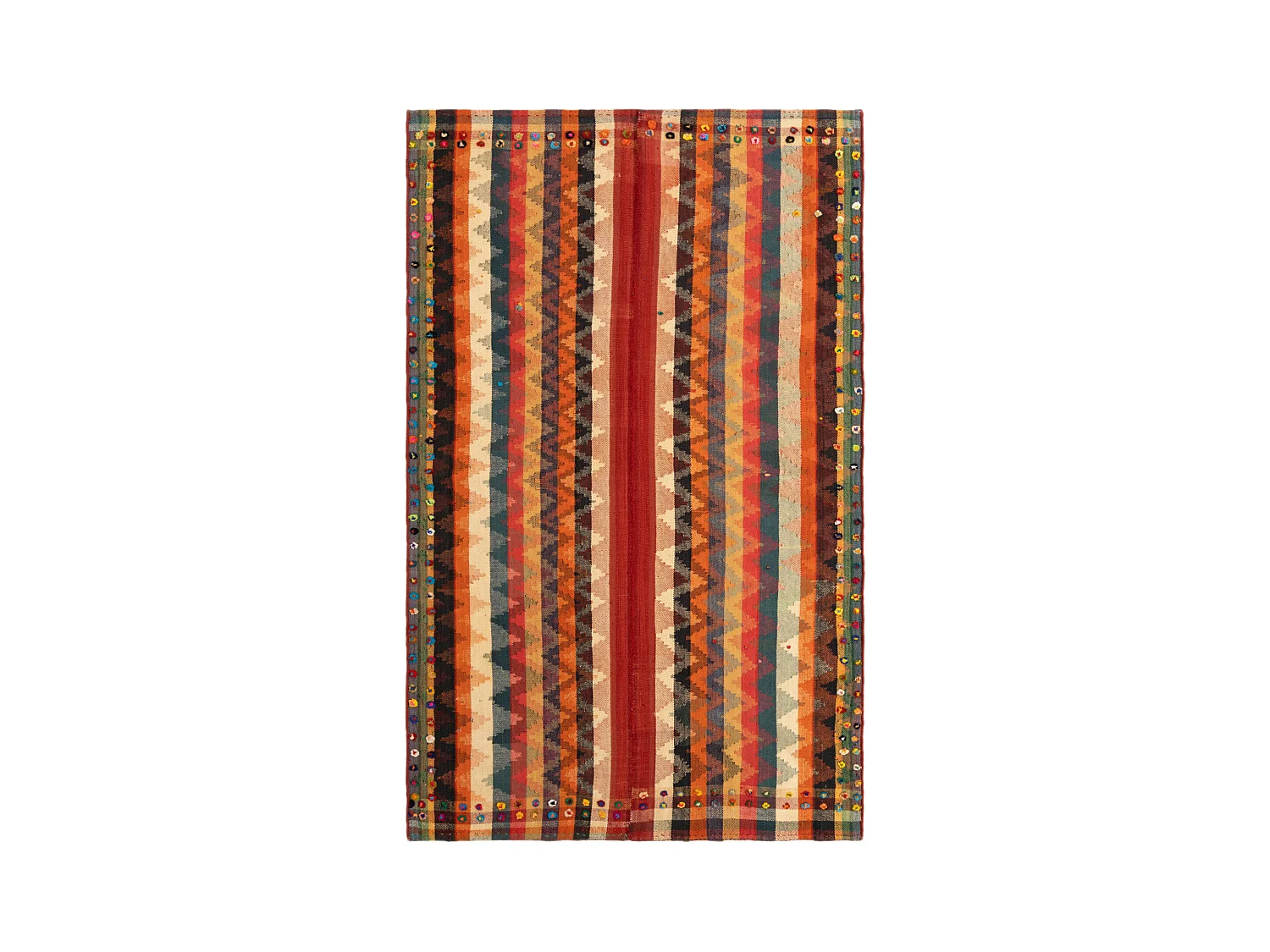 Tapis de laine 136x220 multicolore Jajim