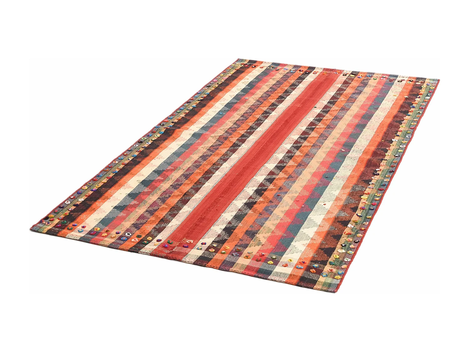 Tapis de laine 136x220 multicolore Jajim