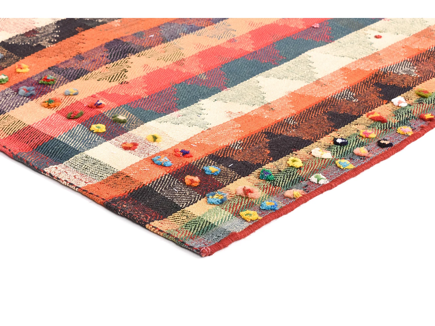 Tapis de laine 136x220 multicolore Jajim