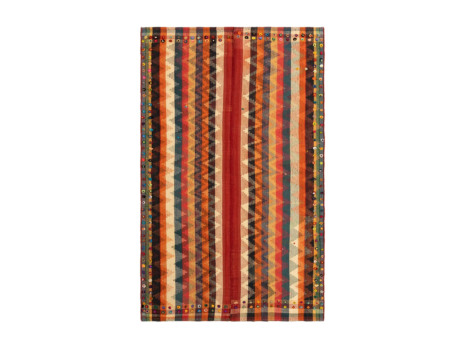 Tapis de laine 136x220 multicolore Jajim