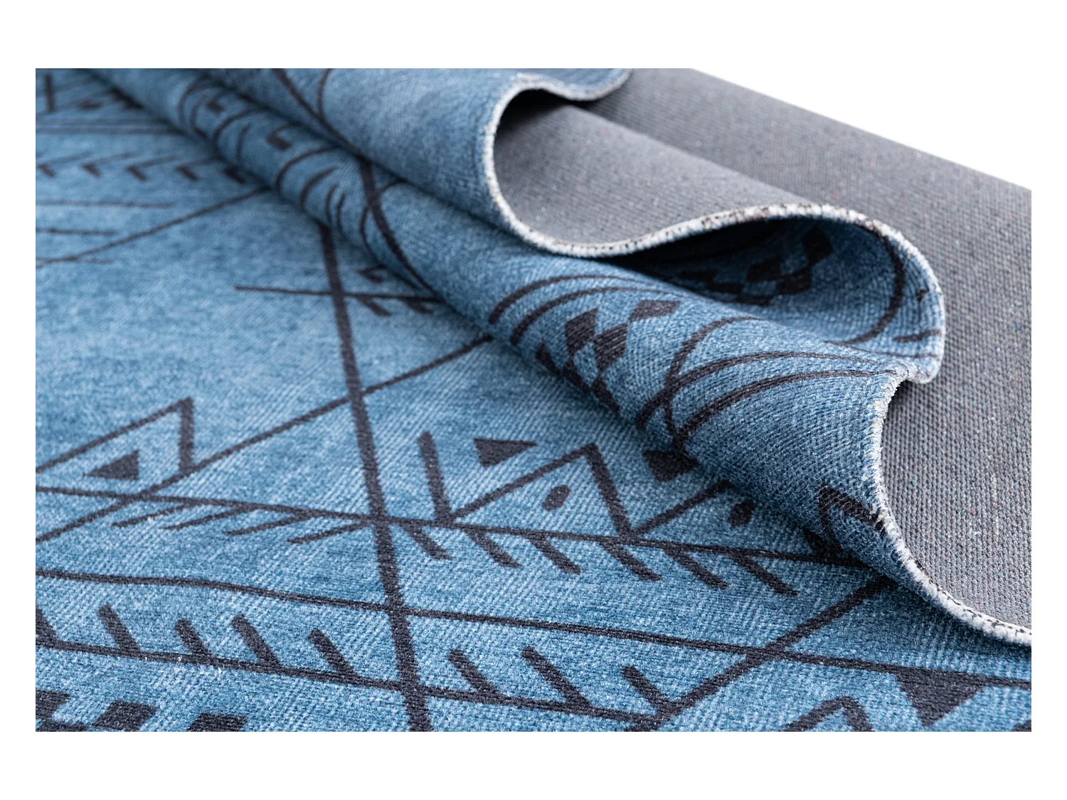 Tapis 65x120 bleu Kriens Maya