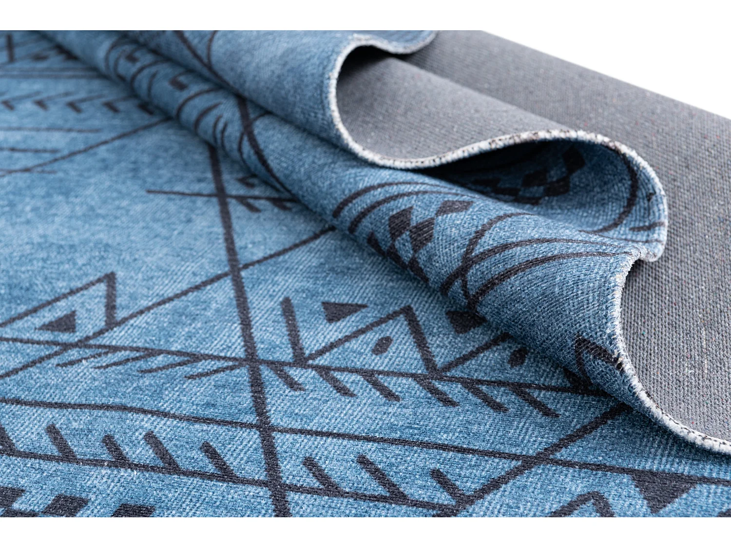 Tapis 65x120 bleu Kriens Maya