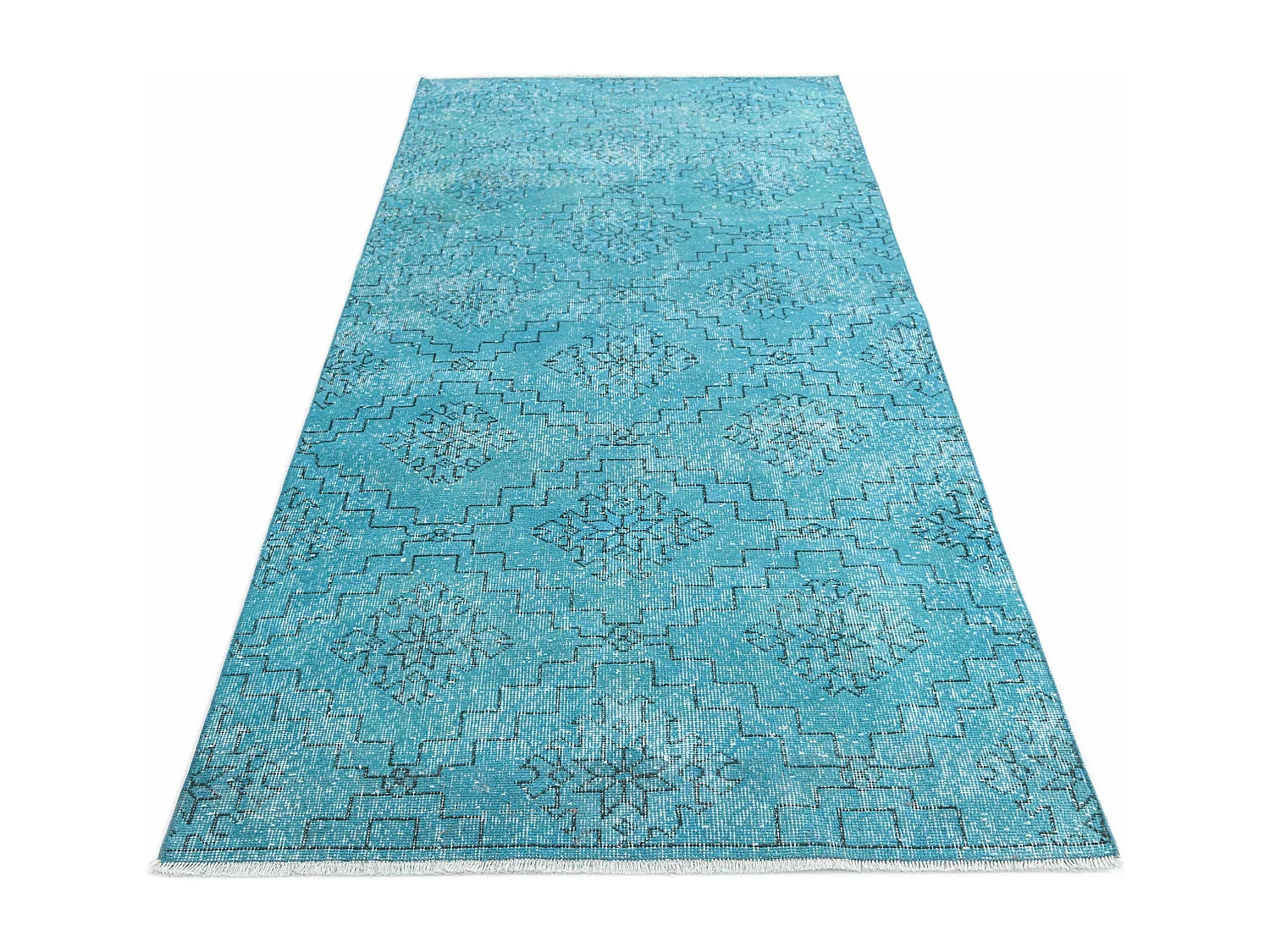 Tapis de laine 114x272 turquoise Ultra Vintage