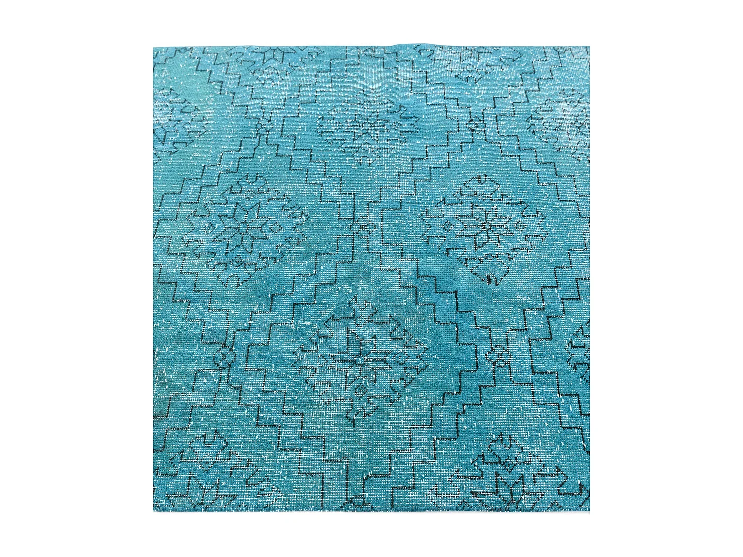 Tapis de laine 114x272 turquoise Ultra Vintage
