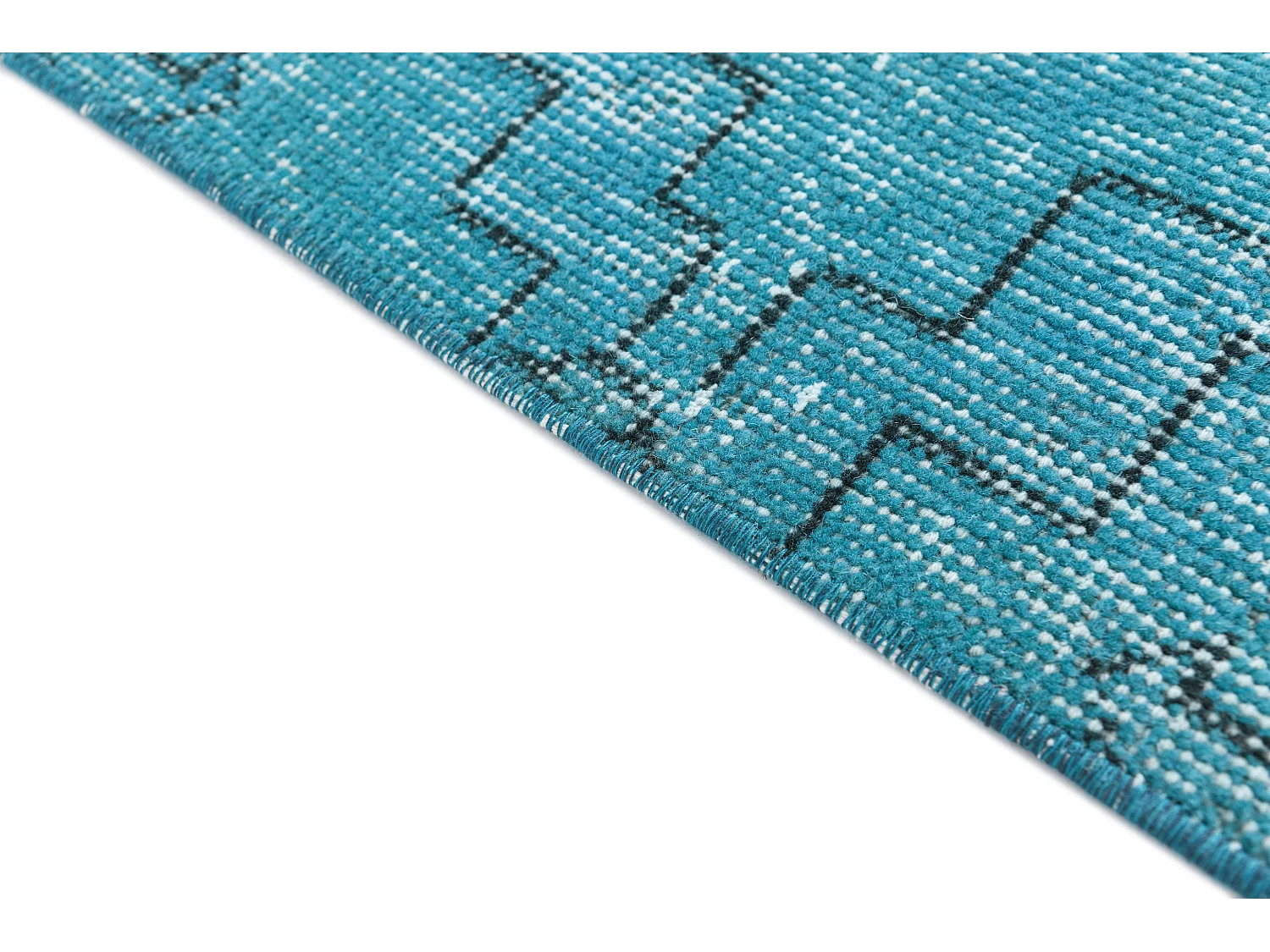 Tapis de laine 114x272 turquoise Ultra Vintage