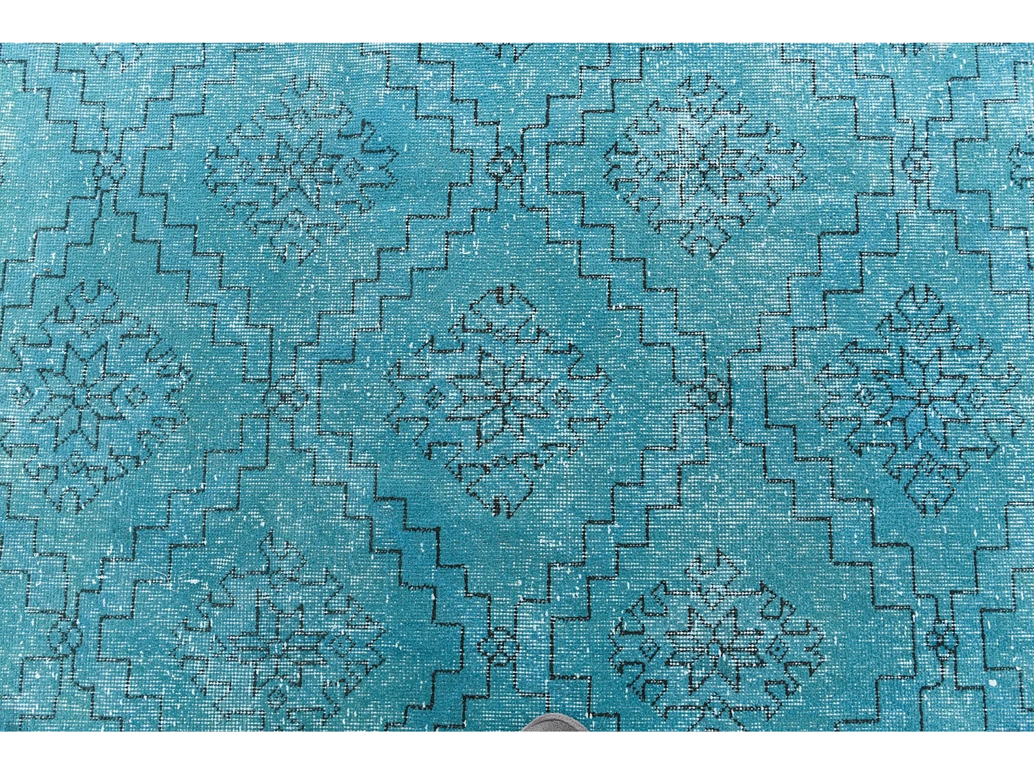 Tapis de laine 114x272 turquoise Ultra Vintage