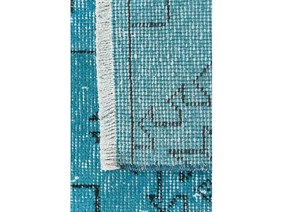 Tapis de laine 114x272 turquoise Ultra Vintage