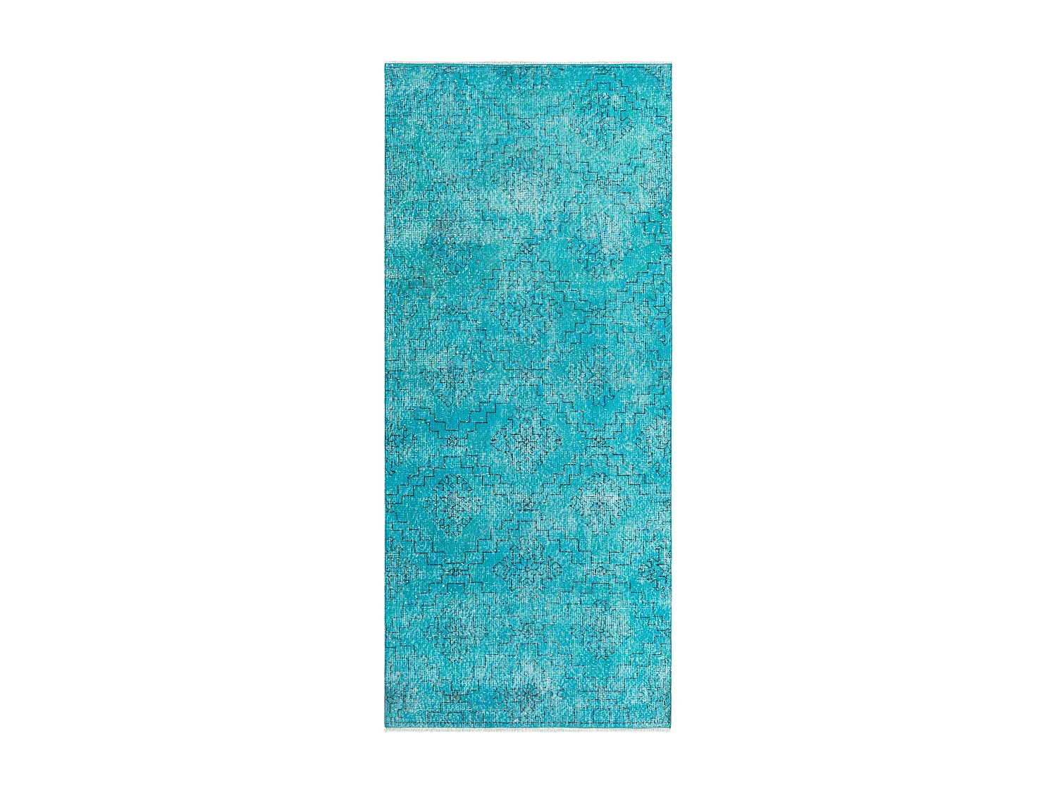 Tapis de laine 114x272 turquoise Ultra Vintage