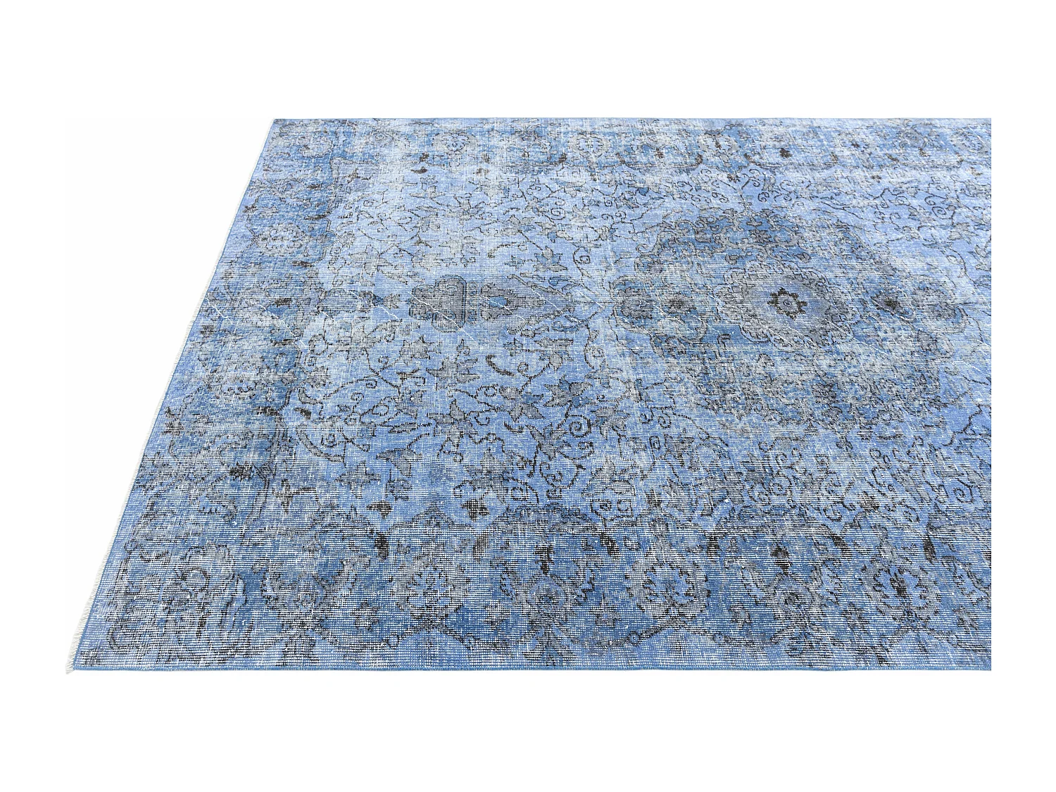 Tapis de laine 193x300 Bleu Ultra Vintage