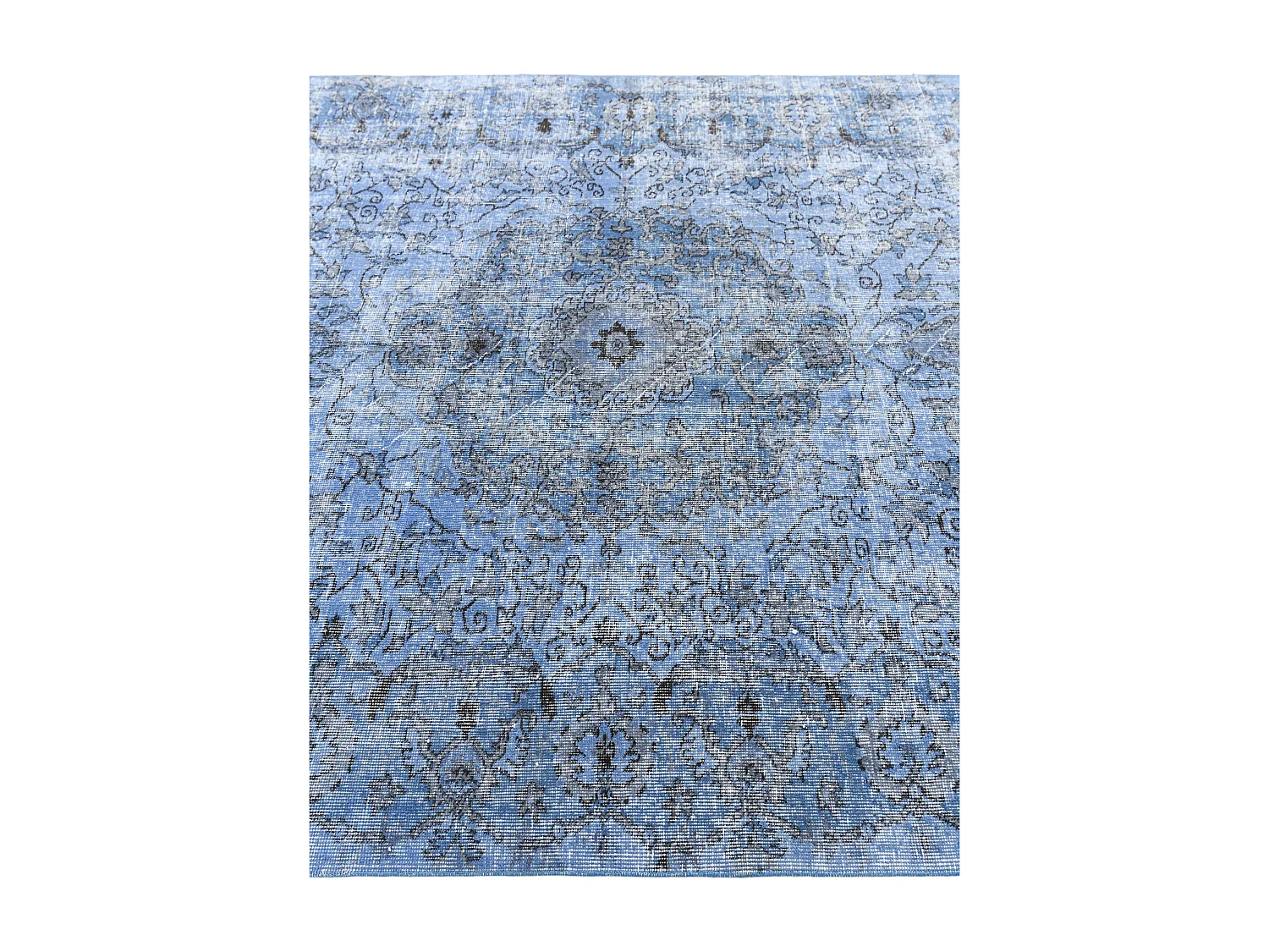 Tapis de laine 193x300 Bleu Ultra Vintage