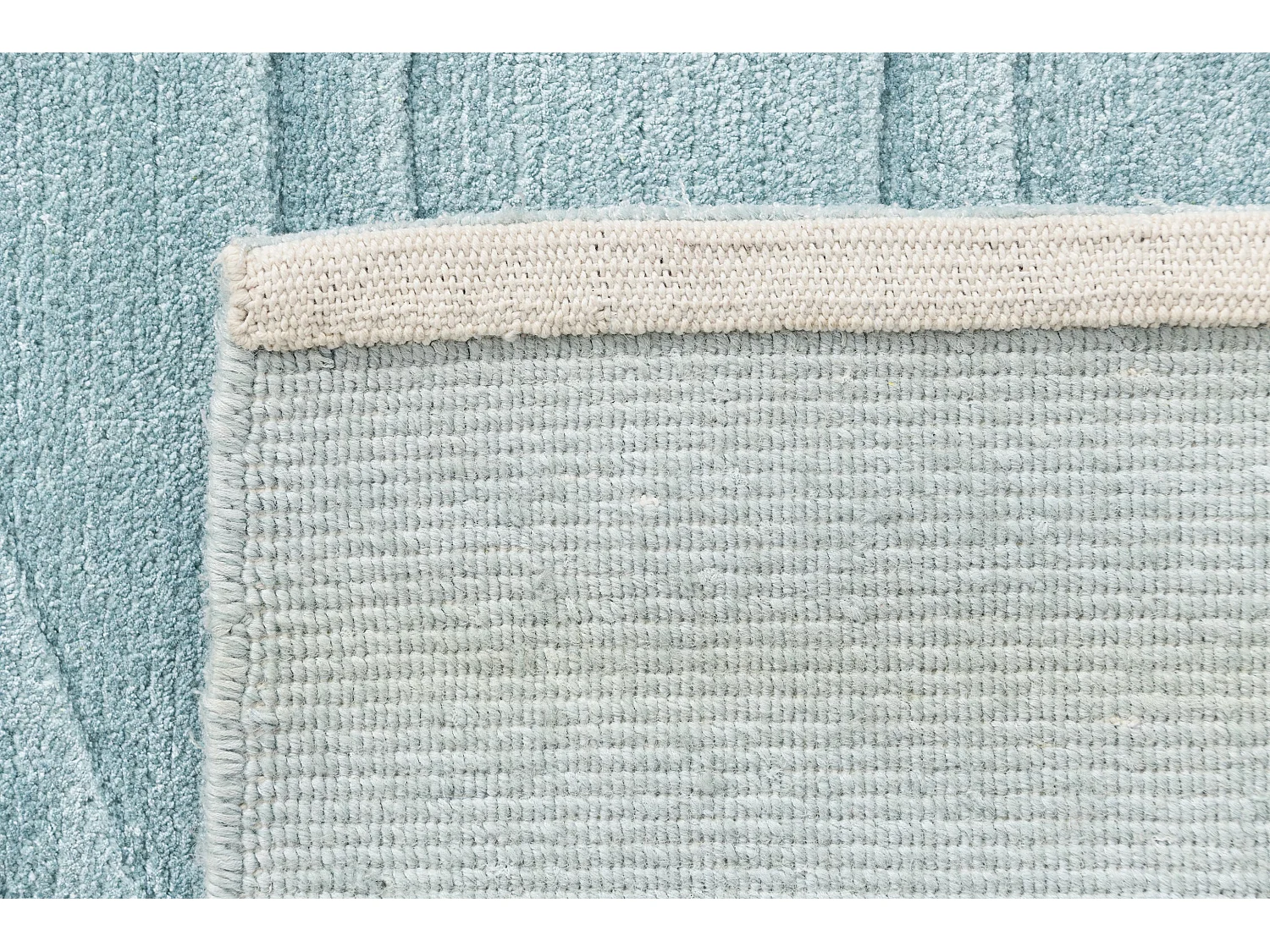 Tapis de couloir en laine 81x394 bleu Darya